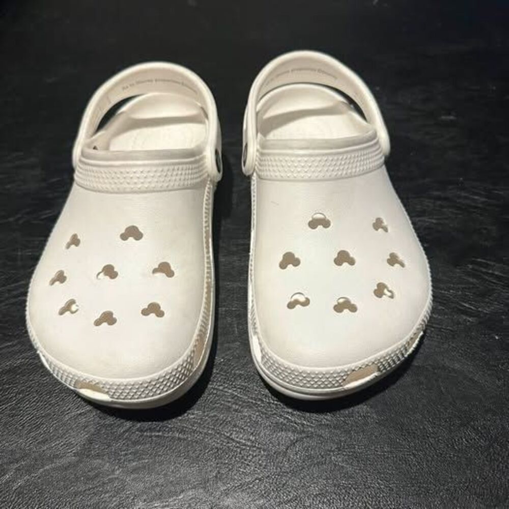 White Disney Mickey Mouse Crocs Clogs Size W7 / M5